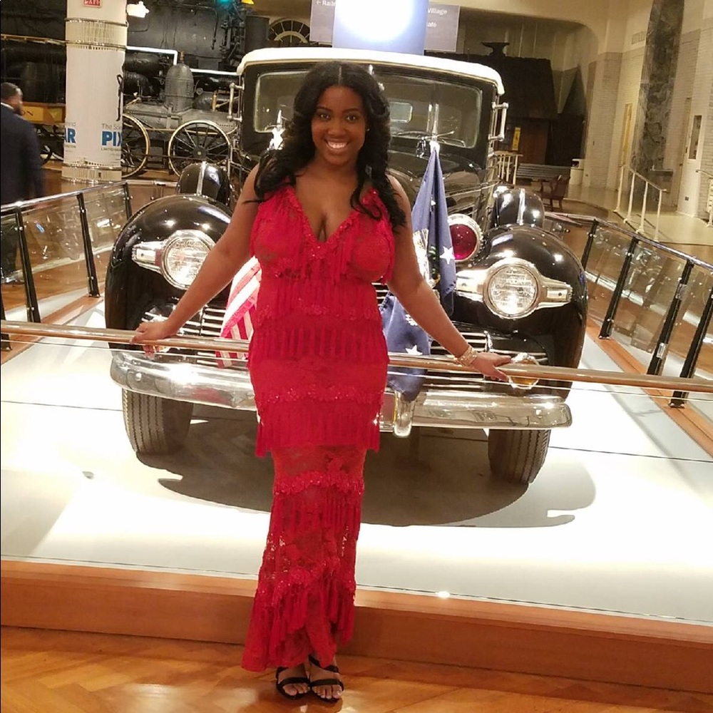 “Snatch A Bae” Red Fringe Dress